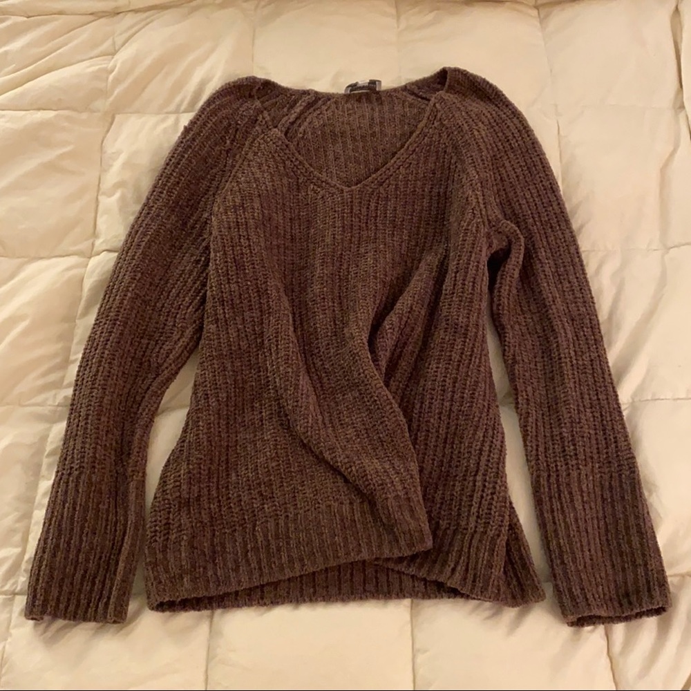 Lucky brand brown soft chunky sweater
